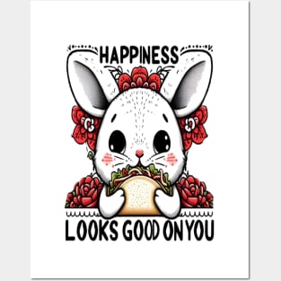 Happy Rabbit happiness looks good on you Posters and Art